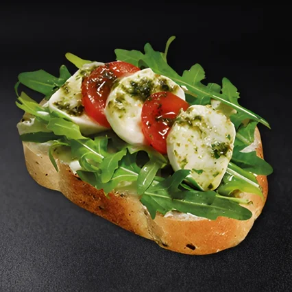 Büffelmozarella auf Rucola