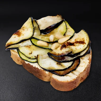 Vegan Grillgemüse auf Humus