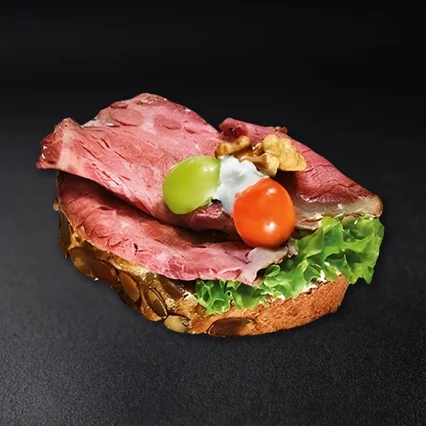 Österreich Weiderind Roastbeef auf Dinkelbrot